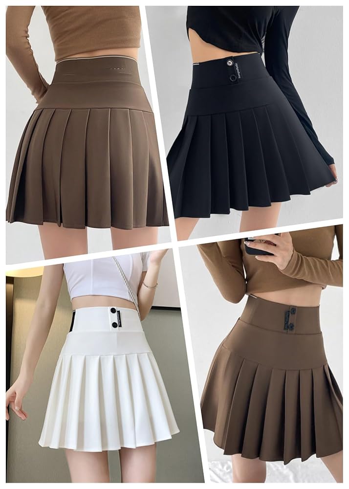 レディースウェア SCP Pleats Skirt Amazon.com: Streetwear High Waist Mini Pleated Skirts Women